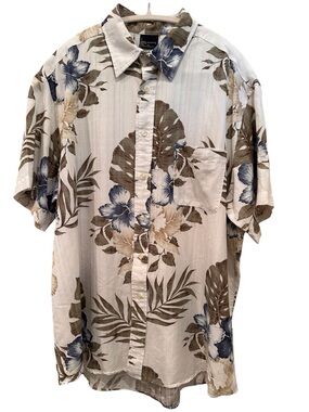 Tropical Short-Sleeve Button-Down Shirt Vacation Resort Cruise Beach Sz XL